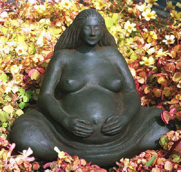 Pregnant Woman Large Sculpture By Sigrid Herr Expecting Mother Art